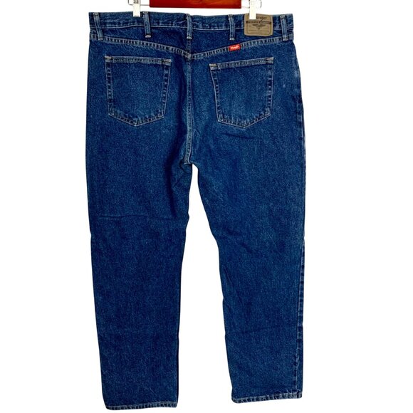 VTG Wrangler Jeans Relaxed Regular Fit 42x32 Set - 2 Rigged Denim Cowboy Western - Picture 3 of 10
